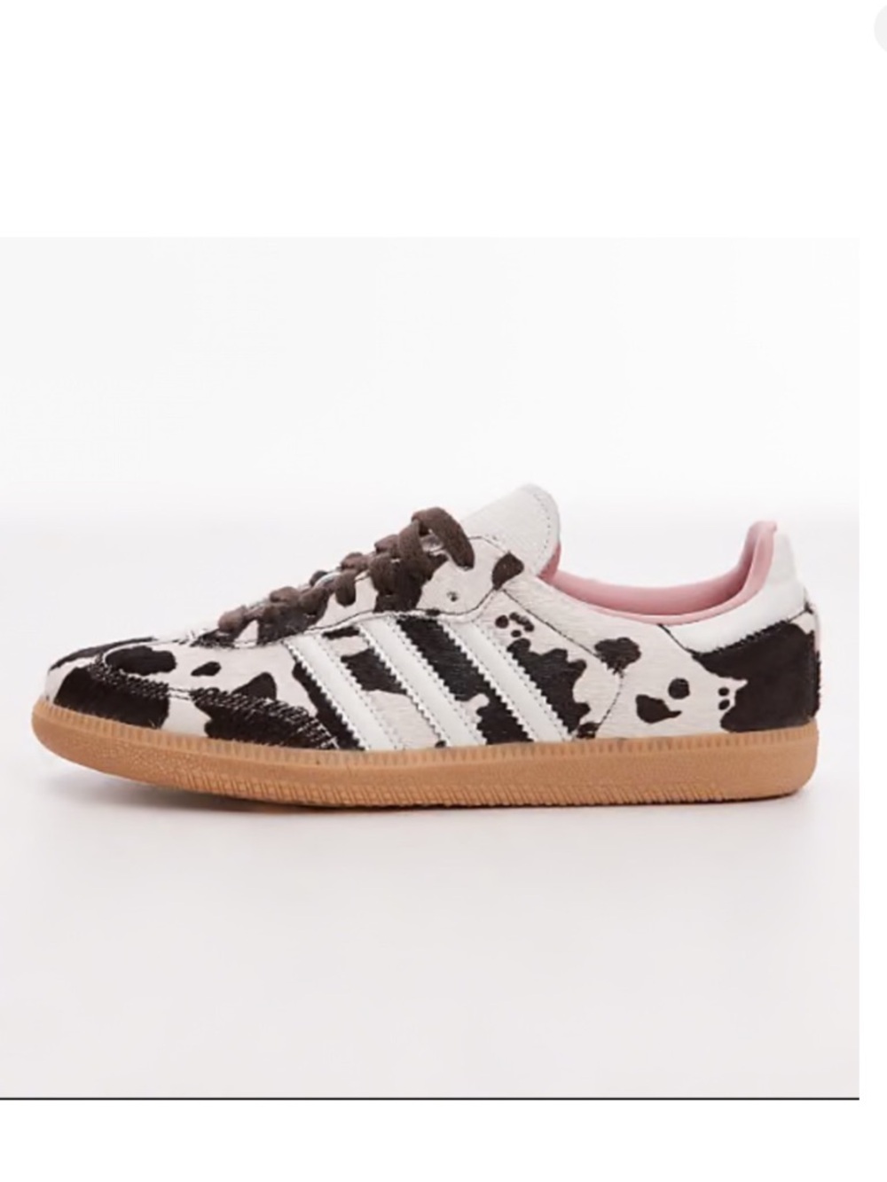 ADIDAS SAMBA OG Cow Print size 7.5 Women Sneakers Animal Print Gum Sole NWT